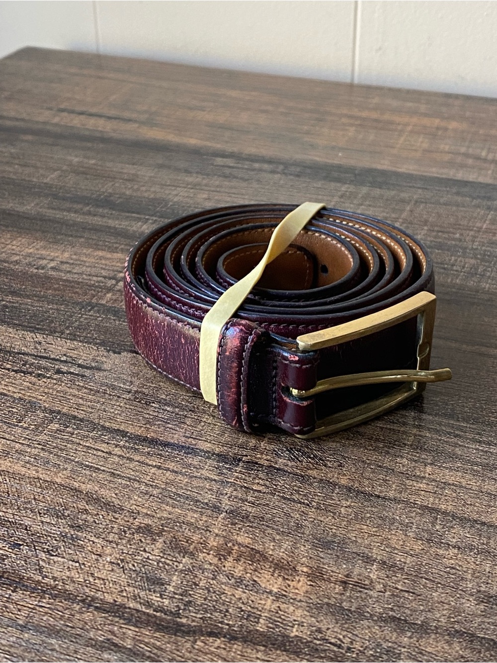 Vintage Trafalgar Leather Belt, 38”